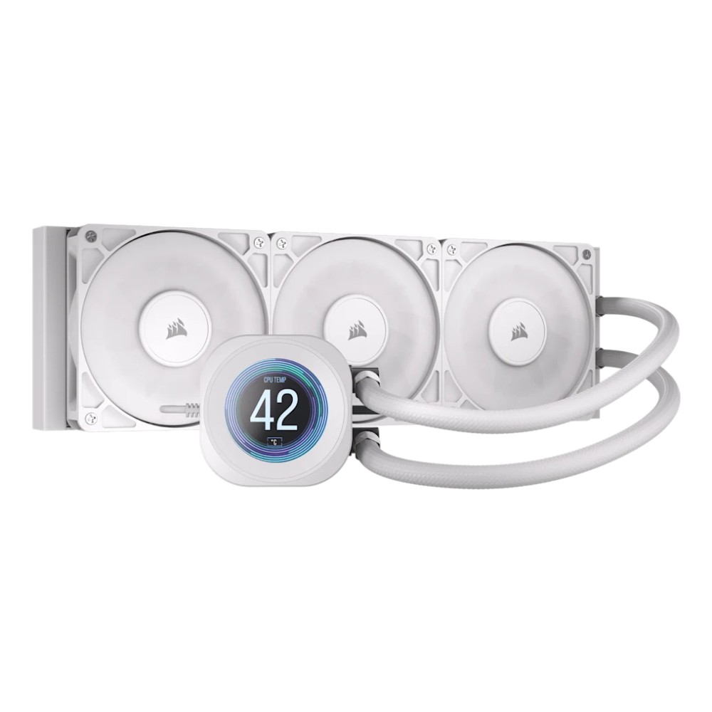 Corsair Nautilus 360 RS All-in-One Liquid Cooler for Intel & AMD, 3x 12cm Fans, White