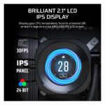 Corsair Nautilus 360 RS All-in-One Liquid CPU Cooler, IPS Display, 3 x 12 cm PWM Fans, Black