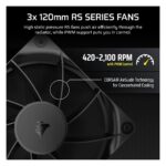 Corsair Nautilus 360 RS All-in-One Liquid CPU Cooler, IPS Display, 3 x 12 cm PWM Fans, Black