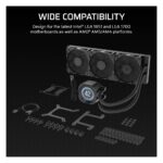 Corsair Nautilus 360 RS All-in-One Liquid CPU Cooler, IPS Display, 3 x 12 cm PWM Fans, Black