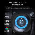 Corsair Nautilus RS Display Liquid Cooling System Display 480x480 IPS Screen 78mm Black
