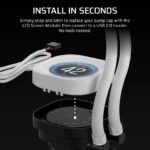 Corsair Nautilus RS White Display for Liquid Cooling System, 480x480 IPS LCD Screen