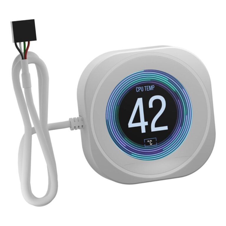 Corsair Nautilus RS White Display for Liquid Cooling System, 480x480 IPS LCD Screen