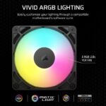 Corsair RS120 ARGB 12cm Case Fan, Black