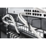 Digitus 1U 19" Rack Cable Management Panel with 5 Cable Routing Brackets, Black