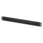 Digitus 1U 483mm (19") Blank Panel Cable Brush Strip for Network/Server Enclosures - Black