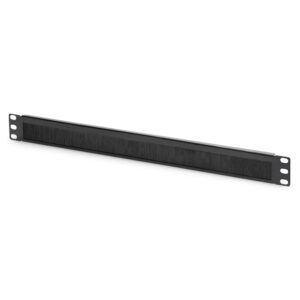 Digitus 1U 483mm (19") Blank Panel Cable Brush Strip for Network/Server Enclosures - Black