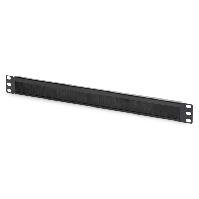 Digitus 1U 483mm (19") Blank Panel Cable Brush Strip for Network/Server Enclosures - Black