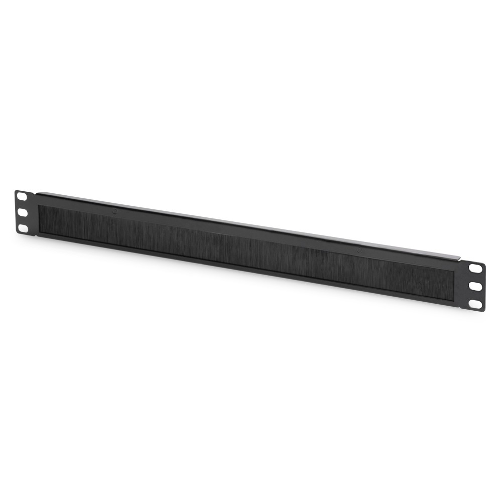 Digitus 1U 483mm (19") Blank Panel Cable Brush Strip for Network/Server Enclosures - Black