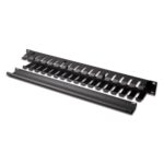 Digitus 1U Cable Management Panel with Detachable Cover for 19" Cabinets, Black