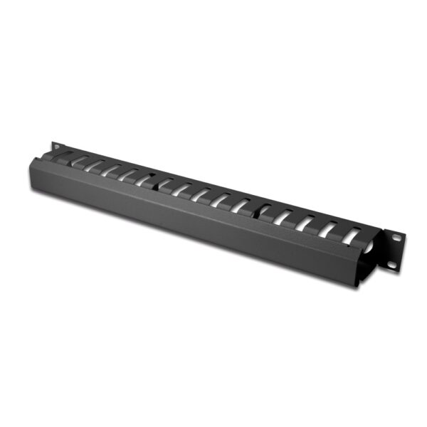 Digitus 1U Cable Management Panel with Detachable Cover for 19" Cabinets, Black