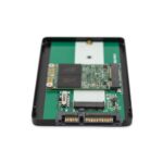 Digitus 2.5" SATA III SSD Enclosure for M.2 & mSATA SSDs, 6Gbps, Aluminium, Black