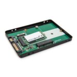 Digitus 2.5" SATA III SSD Enclosure for M.2 & mSATA SSDs, 6Gbps, Aluminium, Black