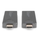 Digitus 4K Wireless HDMI Extender Set, 30m, 4K/30Hz, H.265, HDCP 2.2, Black/Silver