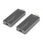 Digitus 4K Wireless HDMI Extender Set, 30m, 4K/30Hz, H.265, HDCP 2.2, Black/Silver
