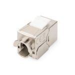 Digitus CAT 6A Keystone Module, Shielded, Tool-Free, PoE, Silver