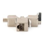 Digitus CAT 6A Shielded Keystone Module Set 24pc, RJ-45 to LSA, Tool-Free, Silver