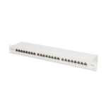 Digitus CAT 6A Shielded Patch Panel 24 Port Gigabit Ethernet Rack Mount 1U Grey