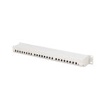 Digitus CAT 6A Shielded Patch Panel 24 Port Gigabit Ethernet Rack Mount 1U Grey