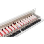 Digitus CAT 6A Shielded Patch Panel 24 Port Gigabit Ethernet Rack Mount 1U Grey