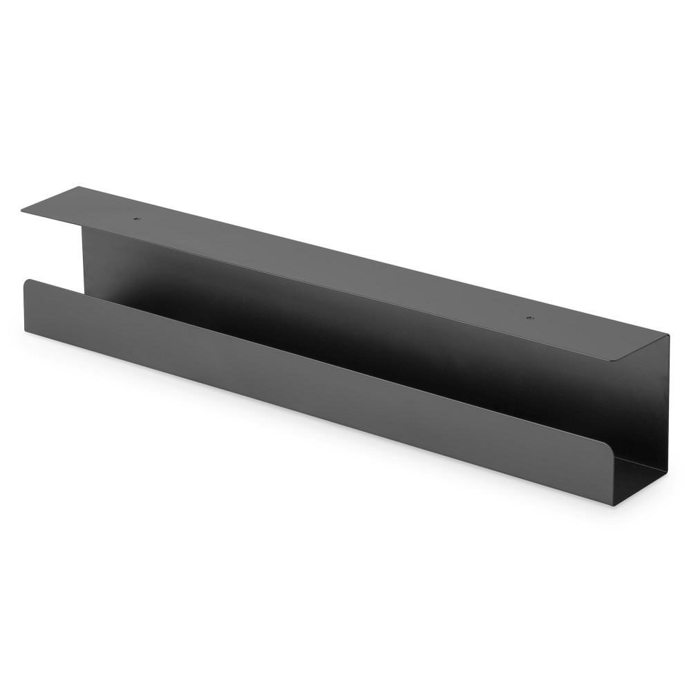 Digitus DA-90448 Desk Cable Management Channel - Steel, Black, 600mm Wide, Under-Desk Mount Digitus DA-90448 Desk Cable Management Channel - Steel, Black, 600mm Wide, Under-Desk Mount