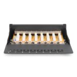 Digitus Desktop CAT 6 Shielded Patch Panel, 8-Port RJ-45, Black
