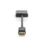Digitus DisplayPort 1.2 to VGA Adapter / Converter, 0.15m, Male to Female, Black