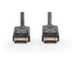 Digitus DisplayPort Connection Cable 2m, Male to Male, 4K 4096 x 2160, Black