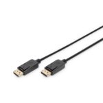 Digitus DisplayPort Connection Cable 2m, Male to Male, 4K 4096 x 2160, Black