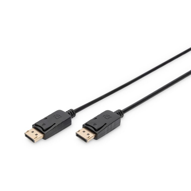Digitus DisplayPort Connection Cable 2m, Male to Male, 4K 4096 x 2160, Black