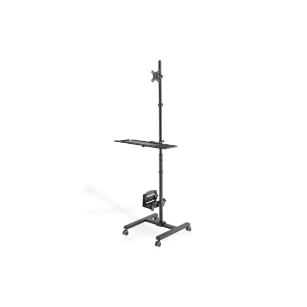 Digitus Mobile Workstation Floor Stand for 17-32" Monitor, 8kg Max Weight, VESA 75x75/100x100, Black