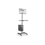 Digitus Mobile Workstation Floor Stand for 17-32" Monitor, 8kg Max Weight, VESA 75x75/100x100, Black