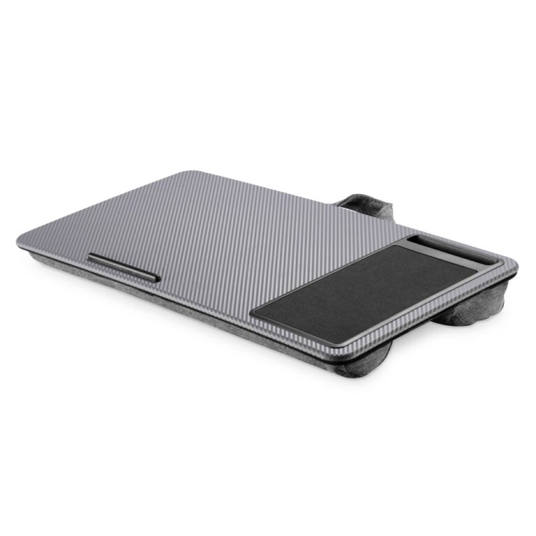 Digitus Notebook Desk/Workstation, Laptop Stand, 17" Max, Mouse Pad, Smartphone Stand, Grey