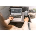 Digitus Notebook Desk/Workstation, Laptop Stand, 17" Max, Mouse Pad, Smartphone Stand, Grey