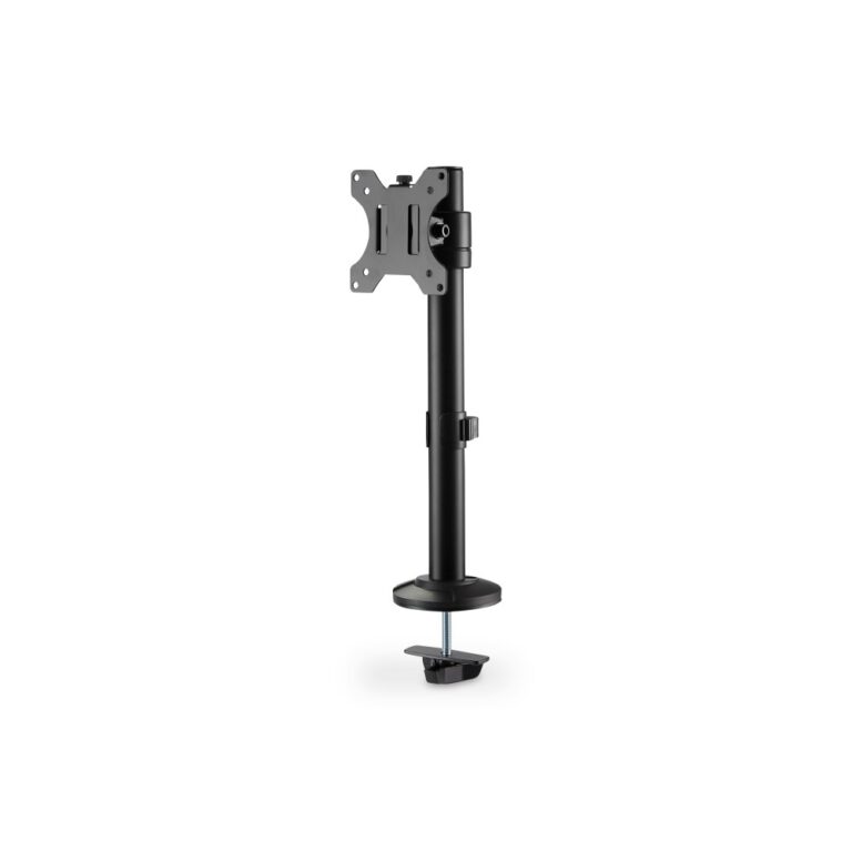 Digitus Single Monitor Desk Mount, 15-32", VESA 75x75/100x100, 8kg Max Weight, Black
