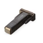 Digitus USB 2.0 to RS232 Serial Adapter, D-Sub 9 Male, FTDI Chipset, Black