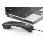 Digitus USB Telephone Handset for PC, 1.8m-1.9m Cable, Black