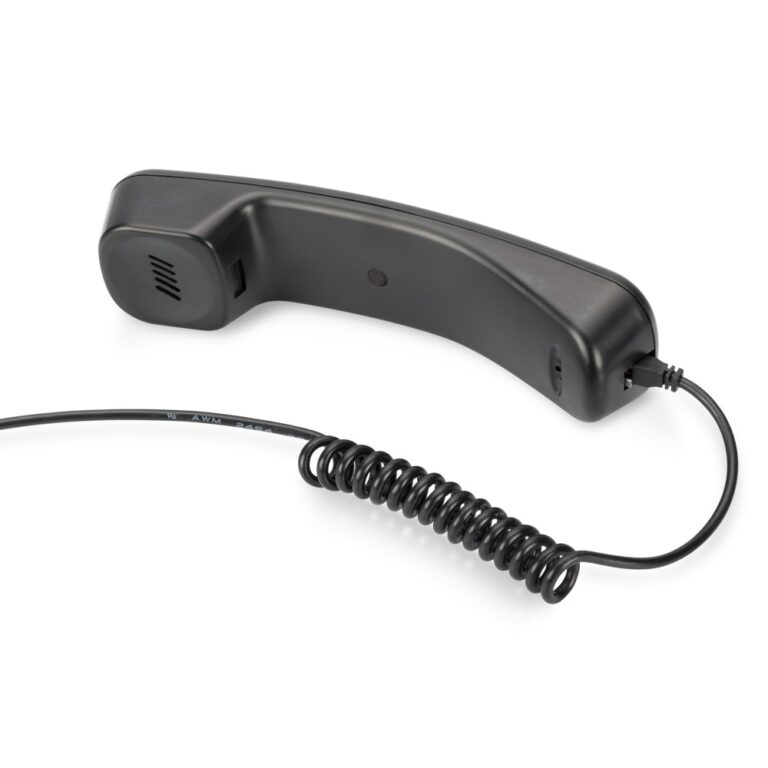 Digitus USB Telephone Handset for PC, 1.8m-1.9m Cable, Black