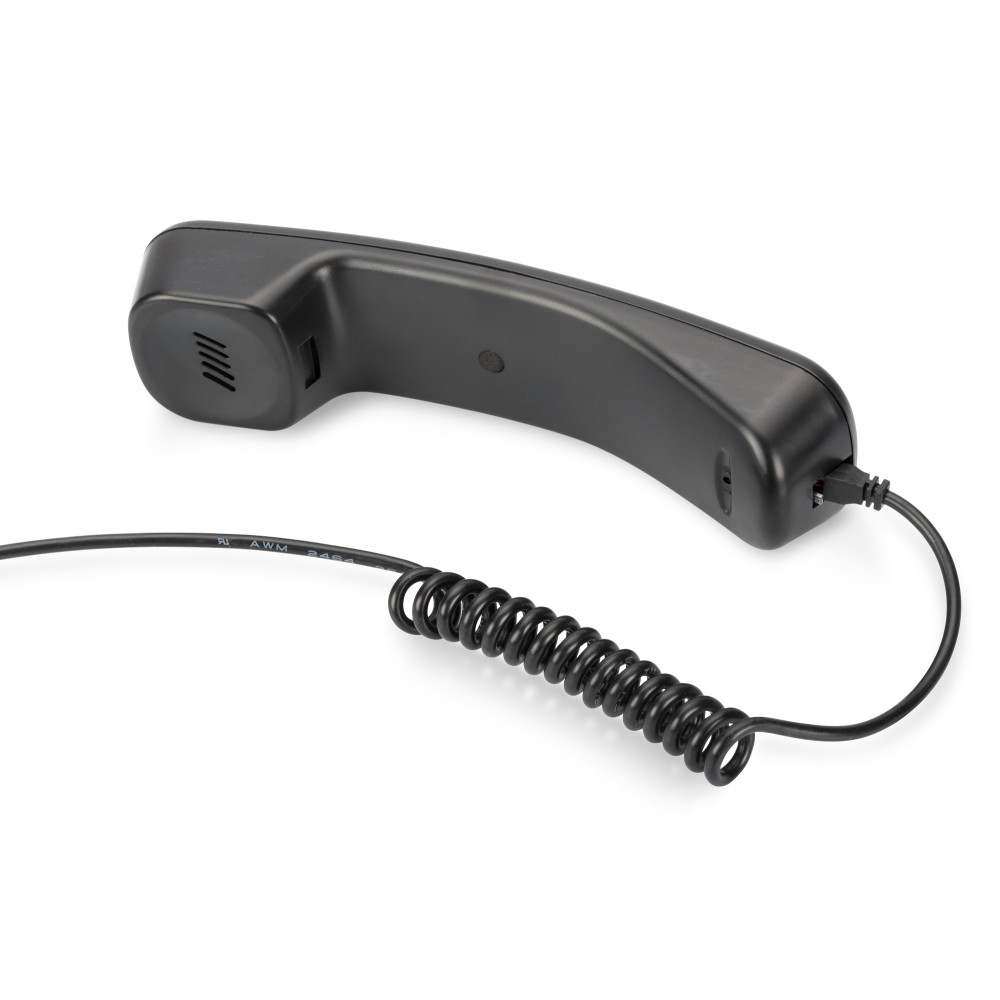 Digitus USB Telephone Handset for PC, 1.8m-1.9m Cable, Black Digitus USB Telephone Handset for PC, 1.8m-1.9m Cable, Black
