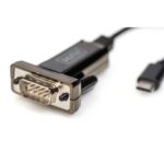 Digitus USB Type-C to Serial Adapter, DB-9 Male, 1m Black Cable