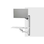 Digitus Workstation Wall Mount for 1x Monitor & Keyboard, 32" 8kg, 180° Swivel, Black/White