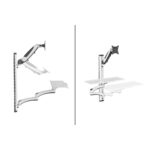 Digitus Workstation Wall Mount for 1x Monitor & Keyboard, 32" 8kg, 180° Swivel, Black/White