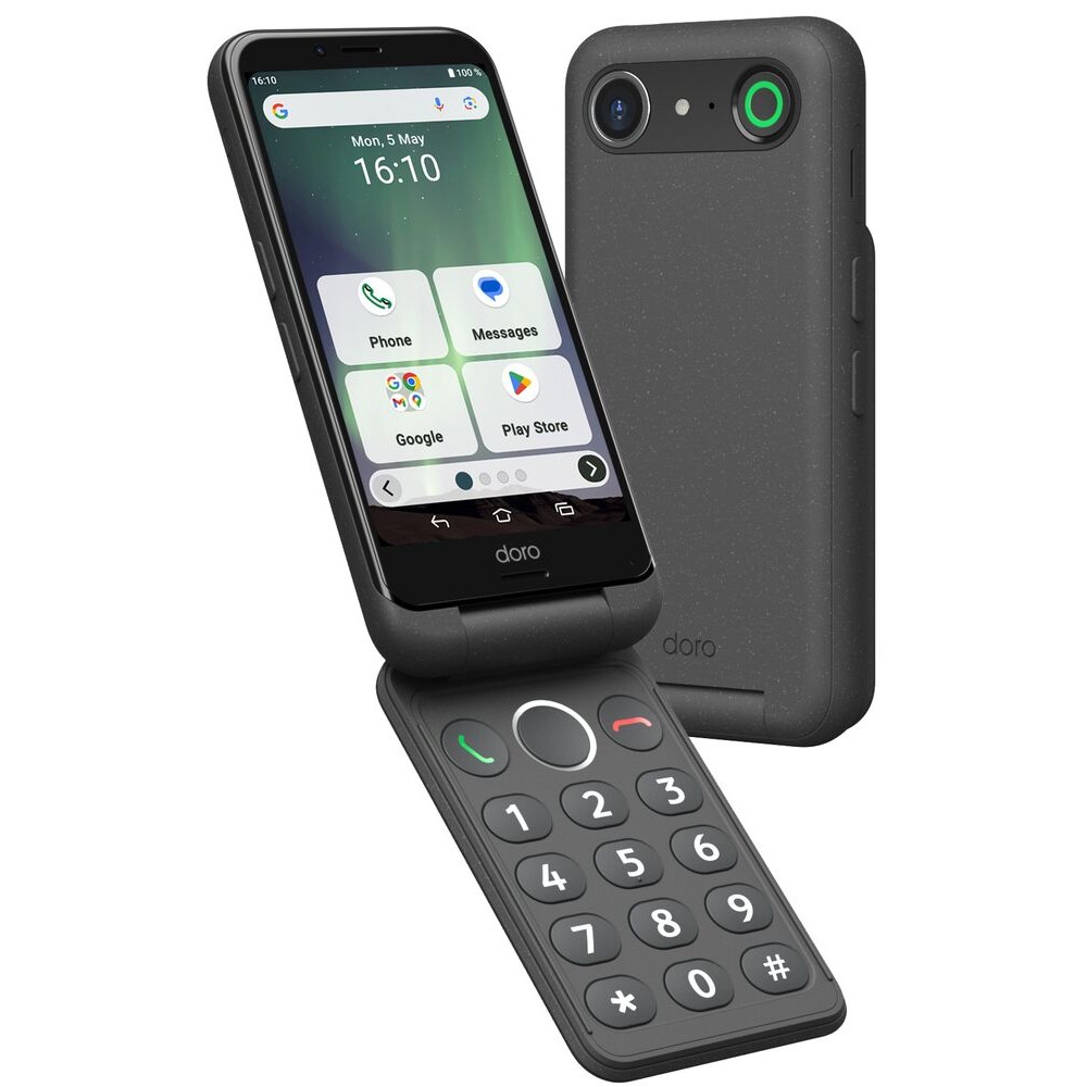 Doro Aurora A20 Clamshell 4.5" Smartphone 64 GB 4 GB RAM 4G Graphite Android 14 Doro Aurora A20 Clamshell 4.5" Smartphone 64 GB 4 GB RAM 4G Graphite Android 14