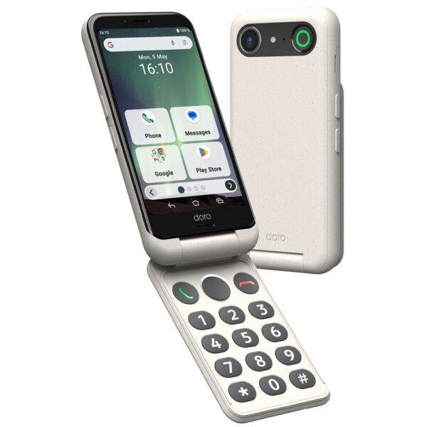 Doro Aurora A20 Phone 4.5" 64GB 4GB RAM Android 14 4G Dual SIM Black, White