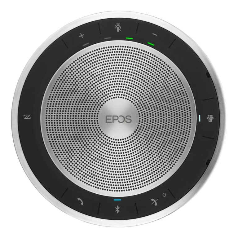 EPOS EXPAND 30T Portable Bluetooth Speakerphone, USB-C, Optimized for Microsoft Teams, Black & Silver