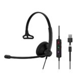 EPOS IMPACT 100 MS Monaural USB Headset with Boom Microphone, Black