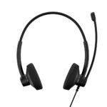 Epos IMPACT 100 UC Wired Headset with Boom Microphone, USB-C & USB-A, In-Line Control, Black