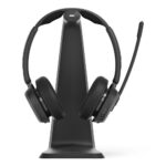 EPOS IMPACT 1061 ANC Wireless Bluetooth Headset with Charging Stand, Double-Sided, USB, Black