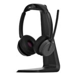 EPOS IMPACT 1061T ANC Wireless Bluetooth Headset with Boom Microphone & Charging Stand, Black
