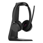 EPOS IMPACT 1061T Double-sided Wireless Bluetooth Headset with Charging Stand, Boom Microphone, Black